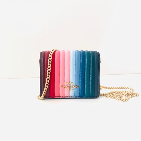 quilted rainbow purse